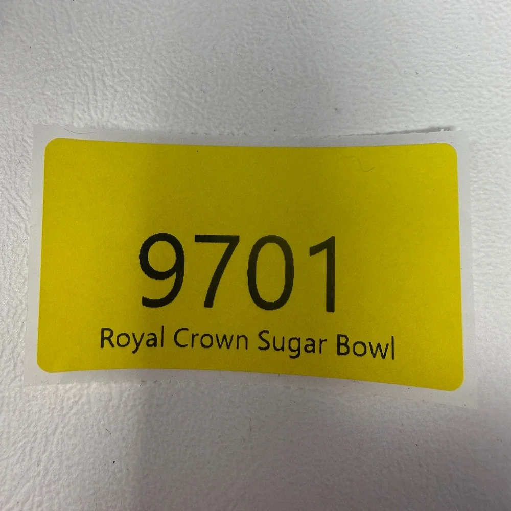 Royal Crown Sugar Bowl Tureen Gravy Boat Style White Gold Accent 525‎ Mini 5.25